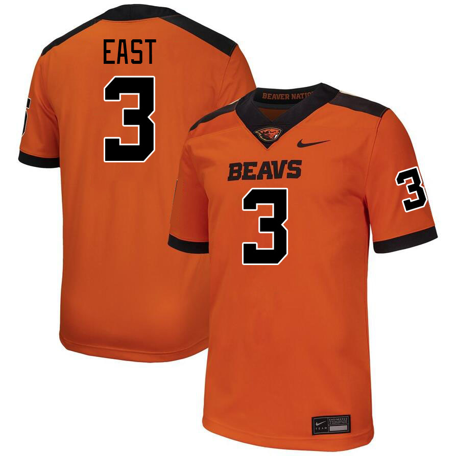 Men #3 Jamai East Oregon State Beavers College Football Jerseys Stitched-Orange